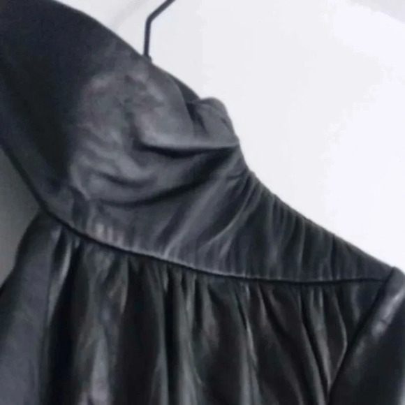 NWT Zara black genuine leather dress - Picture 5 of 12